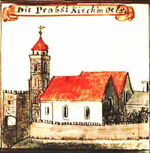 Die Probst Kirch in Oels - Koci parafialny, widok oglny